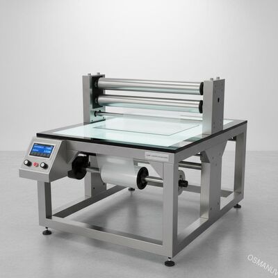 1Máquina de laminação de filme de 0,5 kW para laminação precisa e suave de 0,03-2 mm de espessura para vidro, acrílico, plástico, borato