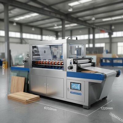 Máquina de laminação de folhas de vidro plástico com dimensão global de 6300*1550*1200mm