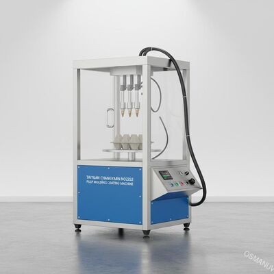 Taiyuan Changyuan bico usado máquina de revestimento de moldagem de celulose com 110kg de peso e 400 * 400 * 500 mm sala de pulverização