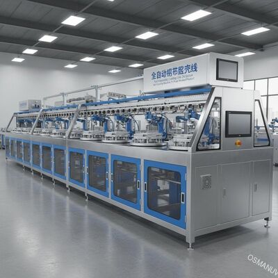 Linha de revestimento automática completa de 24 estações Máquina de revestimento por rotação para produtos moldeados em celulose