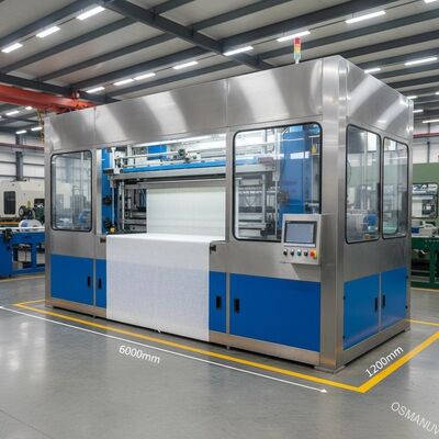 Máquina de revestimento de cortinas durável com tamanho de 6000 mm × 2200 mm × 1400 mm