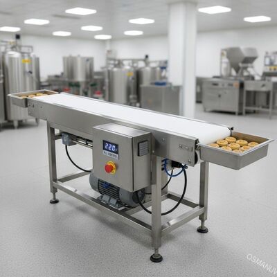Máquina de Cinturão de Transportador de 220 V de Controle PLC para Processamento de Alimentos