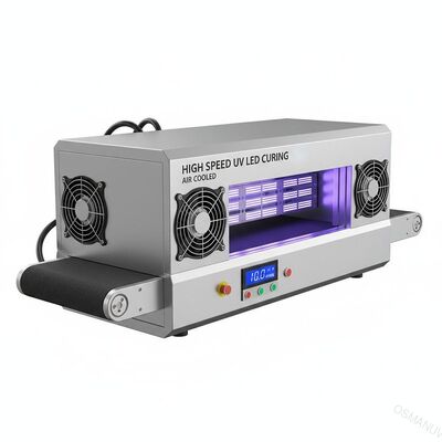 Máquina de curagem de LED ultravioleta de alta velocidade 1-10m/min com arrefecimento por ar