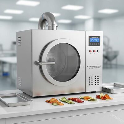 Intervalo de temperatura 50-200C Secador a vácuo de microondas para processamento de alimentos