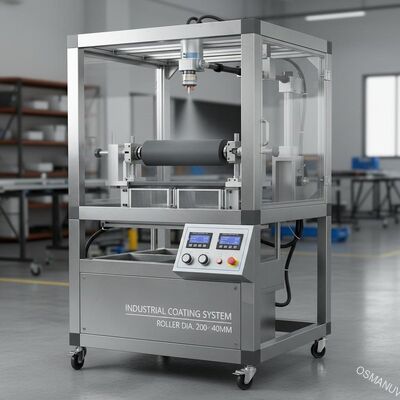 Equipamento industrial de revestimento por pulverização de alto desempenho para rolos de diâmetro 200-400 mm