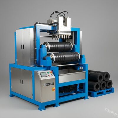 Máquina de fabricação de rolos transportadores de 220V/50Hz com espessura máxima de revestimento de 0,2-3 mm