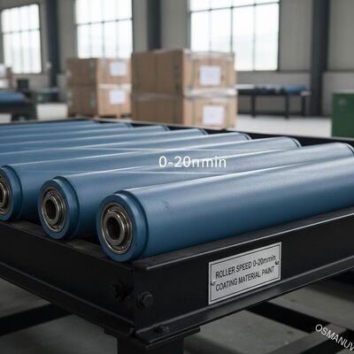 Rolos transportadores pesados resistentes com velocidade de 0-20 m/min e pintura de revestimento