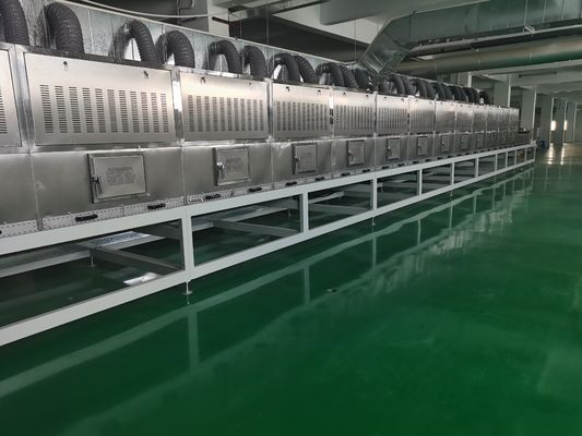 Linha de secagem industrial de microondas de remoção rápida de umidade para processamento de painéis de madeira