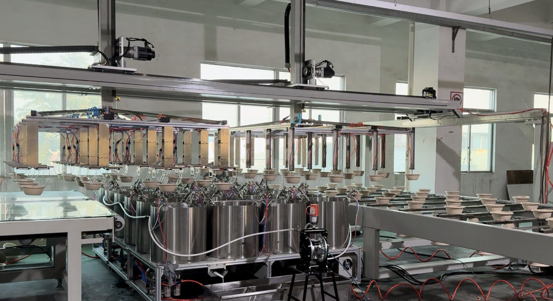Linha de Produção de Revestimento Interno para Bandeja, Tigela e Louça de Mesa de Segurança Alimentar de Alta Produção para Moldagem de Polpa