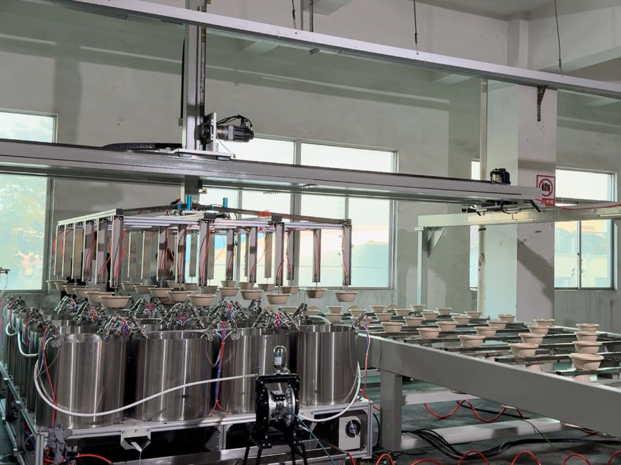 Máquina de revestimento de montagem robótica de alta velocidade de moldagem de celulose 24 estações para produto moldeado de celulose