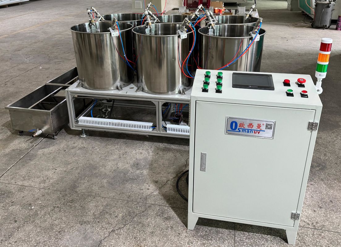 Sistema Rotativo de Revestimento de 6 Posições de Precisão para Embalagens de Alimentos de Polpa Moldada - Controle Uniforme da Espessura do Filme