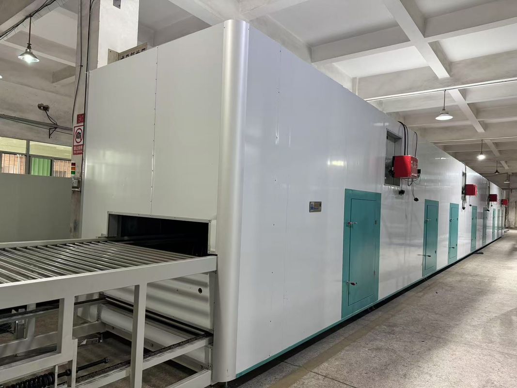 Linha de Máquina de Secagem Industrial a Gás Natural Compacta de 28m para Produção em Larga Escala