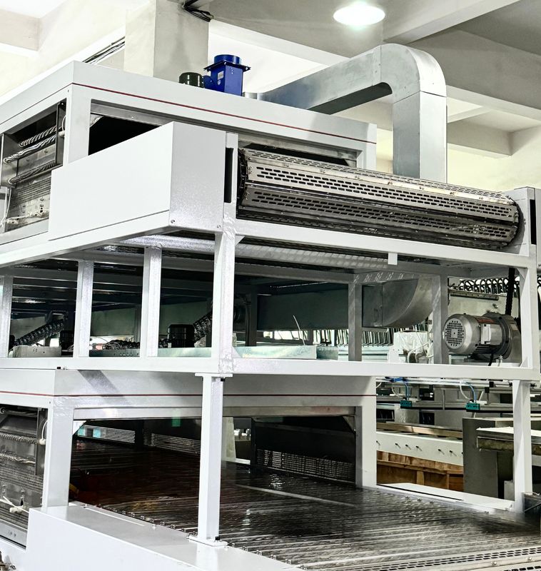 Forno de secagem a gás natural de dois andares de alta capacidade para moldagem industrial de celulose