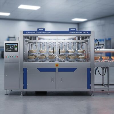24-station Spin Coating Machine For Pulp Molding Fiber With Barrier Coat
