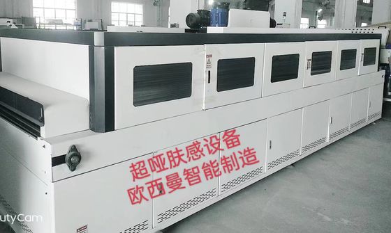 Excimer Lamp Curing System with Soft-Touch Finish 100% Matt and Customizable UV Curing Line for Wood and Plastic Panels